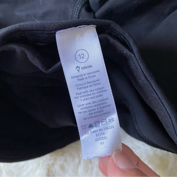 Ivivva Lululemon Girls Black Rhythmic Shorts Size 12 - Picture 3 of 6